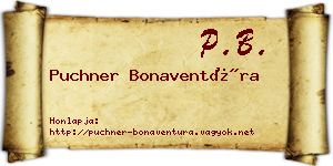 Puchner Bonaventúra névjegykártya